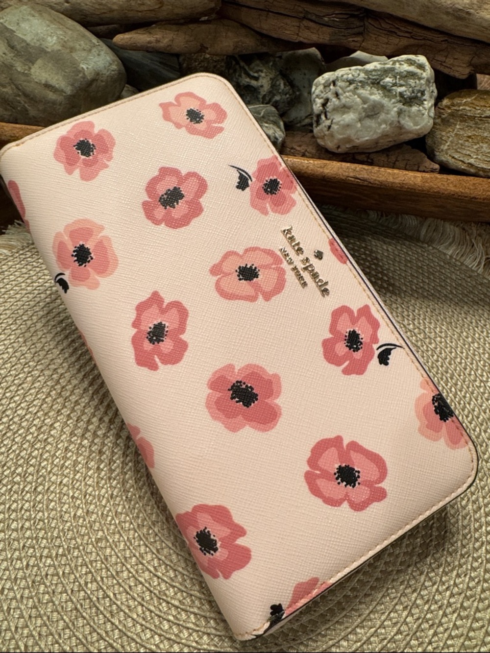 kate spade Pink Floral Zip Around Continental Wallet - Picture 10 of 11